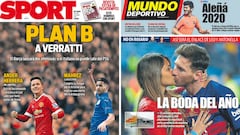 Una catarata de nombres y la boda de Messi, en las portadas