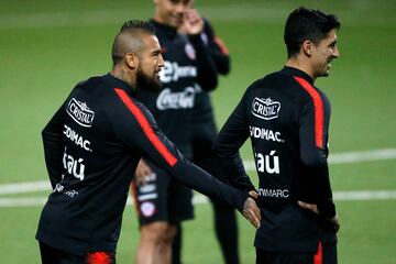 Arturo Vidal y Pedro Pablo Hernández en la Roja.