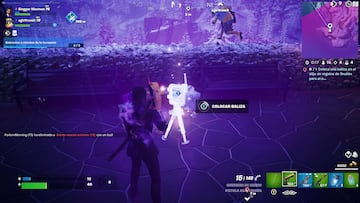 fortnite festival invierno 2023 evento navidad misiones coloca una baliza en el alijo de regalos de gruñon para el equipo de envios expres