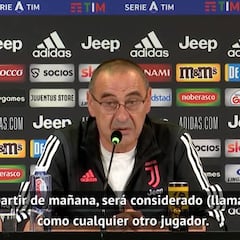 Tajante respuesta de Sarri sobre Arthur y el rendimiento de Pjanic