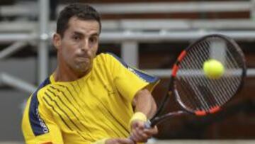 Giraldo gan&oacute; el primer punto el viernes ante Taro Daniel, pero cay&oacute; ante Kei Nishikori, el sexto del mundo.