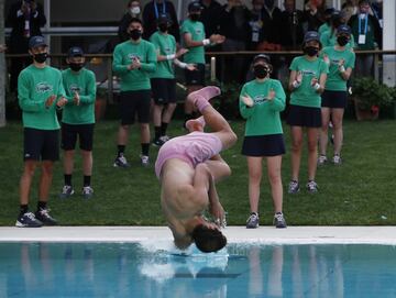 Rafa Nadal celebró su duodécimo Godó tirándose a la piscina