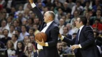 Pablo Laso durante el Real Madrid-Boston Celtics.