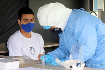 Millonarios presentó sus pruebas COVID-19 en su sede deportiva con todas las medidas de bioseguridad
