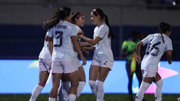 during the game Mexico (Mexican National Team) vs Centro Caribe Sports, corresponding to Semifinal of Womens Soccer at the Central American and Caribbean Games San Salvador 2023, at Las Delicias National Stadium, on July 05, 2023.

&lt;br&gt;&lt;br&gt;

 durante el partido Mexico (Seleccion Mexicana) vs Centro Caribe Sports, correspondiente a Semifinales del Futbol Femenino en los Juegos Centroamericanos y del Caribe San Salvador 2023, en el Estadio Nacional Las Delicias, el 05 de Julio de 2023.