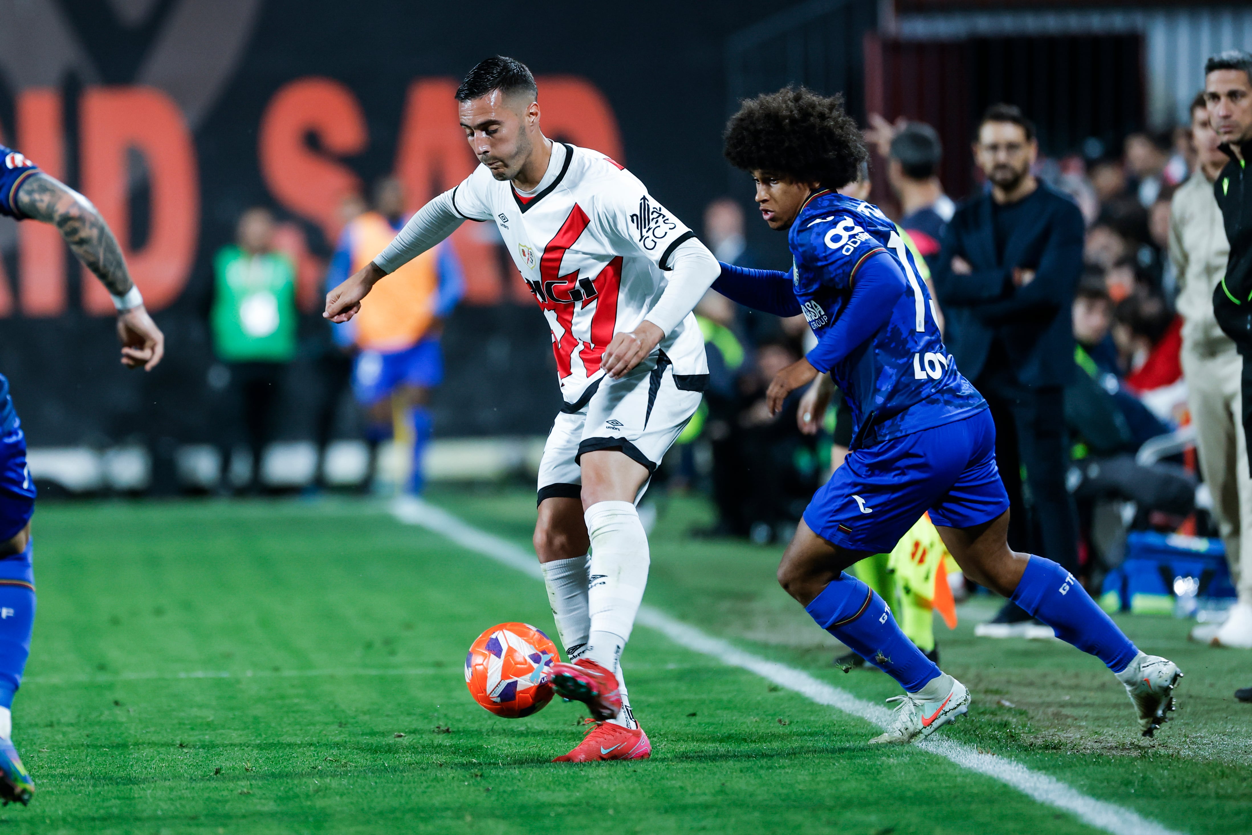 02/05/25 PARTIDO PRIMERA DIVISION  RAYO VALLECANO - GETAFE SERGI GUARDIOLA PETER FEDERICO