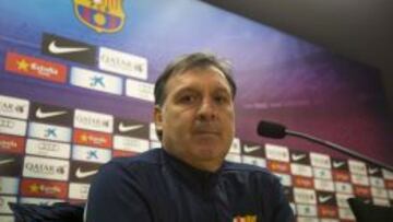 El entrenador del F.C. Barcelona, el argentino Gerardo "Tata" Martino.