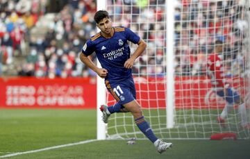 Asensio celebrando su gol 0-1