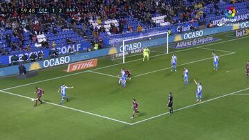 Los ocho toques de Piqué antes de bajar un balón ¡de maestro!