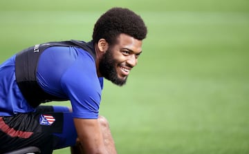 El primer entrenamiento del Atleti tras el parón