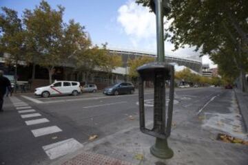 Alrededores del estadio Santiago Bernabéu.