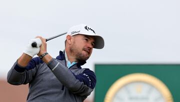 Golf - The 151st Open Championship - Royal Liverpool, Hoylake, Britain - July 22, 2023 Brian Harman of the U.S. tees off on the 2nd hole during the third round REUTERS/Lorraine Osullivan