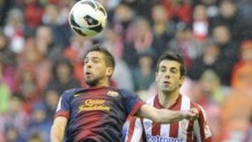 Jordi Alba, ante el Athletic.