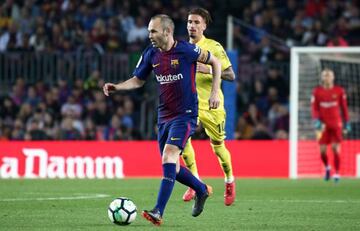 Iniesta during the midweek win over Villarreal.