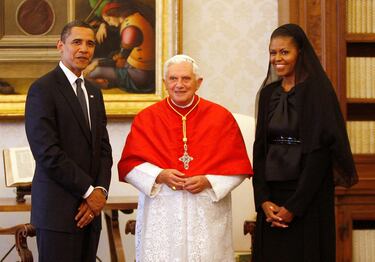Barack Obama, Michelle Obama y Benedicto XVI.