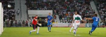 Elche-Real Madrid. Ocasión de Coentrao.