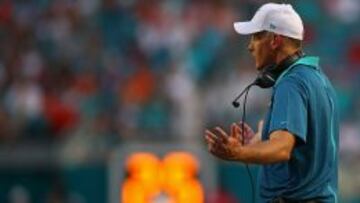 Joe Philbin, despedido como entrenador de los Miami Dolphins.