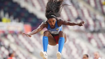 Caterine Ibarg&uuml;en clasific&oacute; a la final del salto triple en el Mundial de Atletismo Doha 2019.