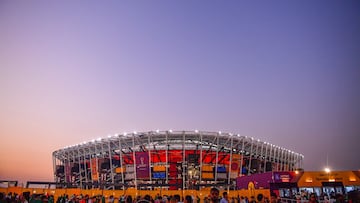  General View Stadium during the game Mexico vs Poland, Corresponding to Group C of the FIFA World Cup Qatar 2022, at 974 Stadium, Ras Abu Aboud, November 22, 2022.

<br><br>

Vista General del Estadio durante el partido Mexico vs Polonia, correspondiente al Grupo C de la Copa Mundial de la FIFA Qatar 2022, en el Estadio 974, Ras Abu Aboud, 22 de noviembre de 2022.