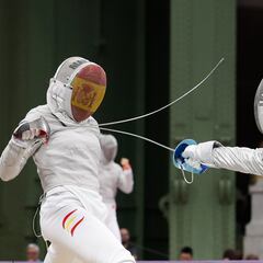 El equipo español femenino de sable, quinto en los Europeos