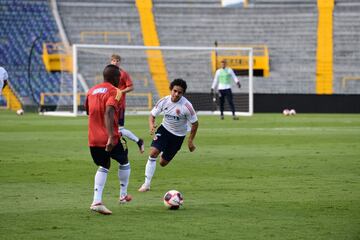 La Selección Colombia trabajó en el estadio El Campín en su tercer día de morfociclo convocado por Reinaldo Rueda. El DT dirigió la práctica de fútbol de los 26 jugadores que citó con el propósito de empezar a aplicar lo hecho los dos días anteriores.