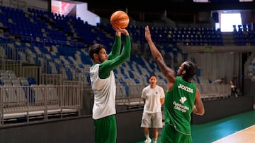 Barreiro, durante un entrenamiento del Unicaja.