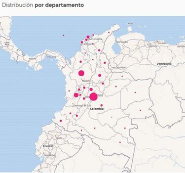 Mapa de casos y muertes por coronavirus por departamentos en Colombia: hoy, 1 de abril