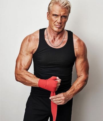 Dolph Lundgren en 2021, a los 63 años de edad