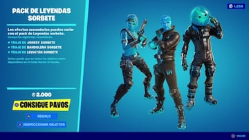 El Pack de Leyendas Sorbete incluye a Jonesy Sorbete, Bandolera Sorbete y Leviat&aacute;n Sorbete