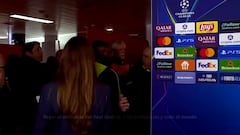 El momento en el que Rui Costa intentó acceder al vestuario e increpó a personal del Madrid