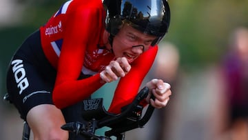 El ciclista noruego Jorgen Nordhagen, durante una competición con el equipo de Noruega.