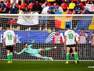 Gol del Andorra al Racing de penalti.