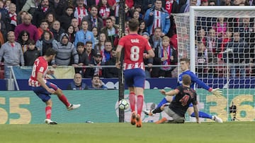 Diego Costa hace el 2-0 ante el Athletic.
