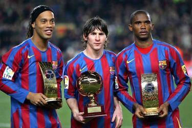 Ronaldinho would choose Messi, Eto'o and himself over the MSN