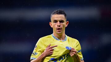 Alvaro Fidalgo celebrates his 1-0 goal for America after being reviewed by the VAR is annulled for offside during the game America vs Toluca, corresponding Round 03 the Torneo Apertura 2022 of the Liga BBVA MX at Azteca Stadium, on July 13, 2022.
<br><br>
Alvaro Fidalgo celebra su gol 1-0 de America despues de ser revisado por el VAR es anulado por fuera de juego durante el partido America vs Toluca,, correspondiente a la Jornada 03 del Torneo Apertura 2022 de la Liga BBVA MX en el Estadio Azteca, el 13 de julio de 2022.