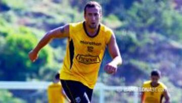 Brahian Milton Alemán, volante creativo uruguayo del Barcelona ecuatoriano.