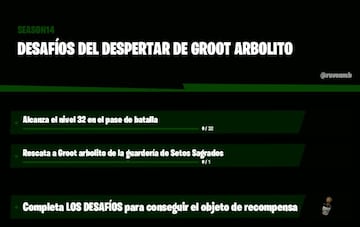 Desaf&iacute;os del Despertar de Groot Arbolito