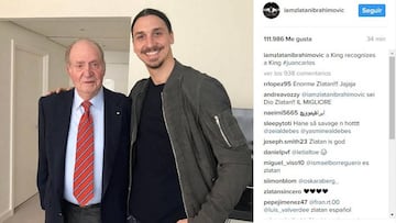 Ibrahimovic al Rey Emérito: "Un Rey reconoce a un Rey"