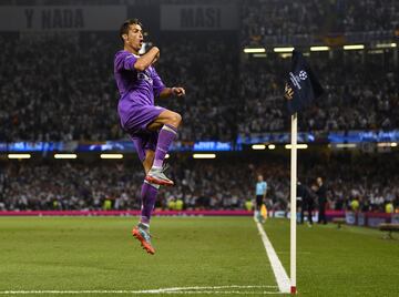 Juventus-Real Madrid. 0-1. Cristiano celebró el primer gol.