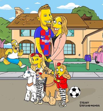 Así se ven los cracks del fútbol en los Simpsons
