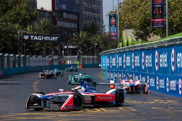 Felix Rosenqvist con el Mahindra de la Fórmula E.