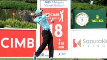 Sergio Garcia, tras un golpe.