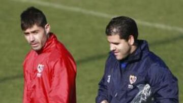 <b>AUSENCIA. </b>Aganzo abandona una sesión de entrenamiento.