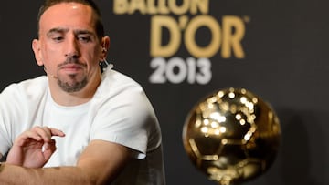 Ballon d'Or nominee, Bayern Munich's French midfielder Franck Ribery gives a press conference ahead of the Ballon d'Or award ceremony, on January 13, 2014 at the Kongresshaus in Zurich. AFP PHOTO / FABRICE COFFRINI