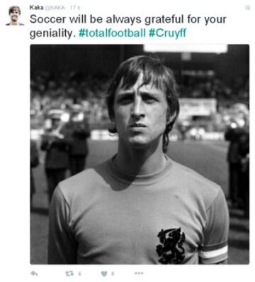 El mundo del deporte despide a Johan Cruyff en las redes sociales