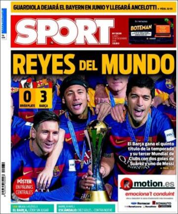 Portadas de la prensa mundial