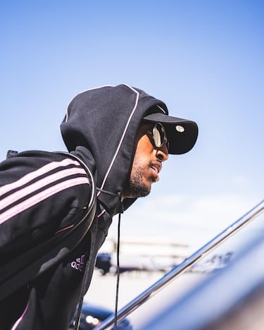 Fafà Picault a su llegada al International Airport Jorge Chávez.