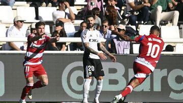 Pipa Ávila, jugador del Burgos, en el encuentro ante el Granada en El Plantío.