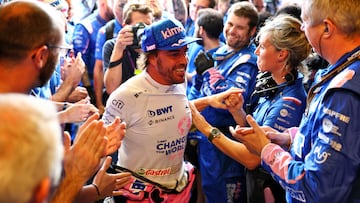 Alonso, en su ¨²ltima carrera con Alpine en Abu Dhabi.