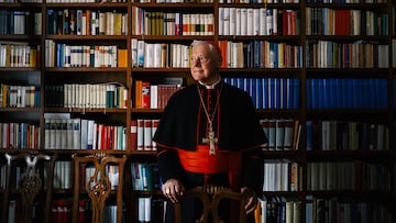 VATICAN CITY - APRIL 25, 2025: Cardinal Gerhard Ludwig Müller is photographed in his office near St. Peter's Square in Vatican City, on Friday, April 25, 2025. (Photo by Salwan Georges/The Washington Post via Getty Images)